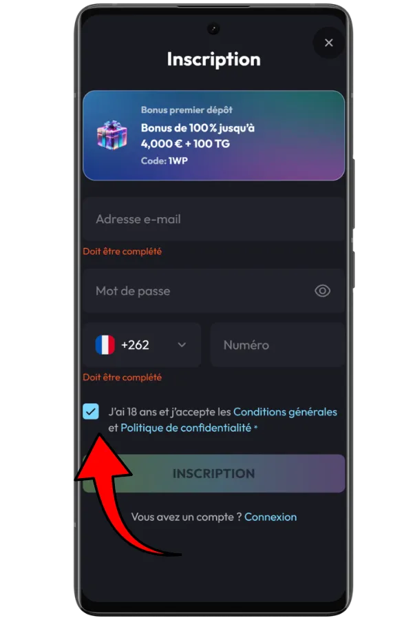 Win Place Cazino email confirmation